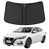 aatoppus Sentra windshield sun shade fully covers the front window, reducing glare and heat.