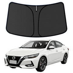 aatoppus Sentra windshield sun shade fully covers the front window, reducing glare and heat.