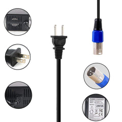 Abakoo 24V charger with power cord included for ready use