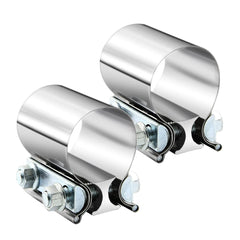 ABIGAIL exhaust clamp butt join close-up in stainless steel for durable connection