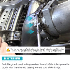 ABIGAIL exhaust seal; gasket-free design enables fast, clean connections.