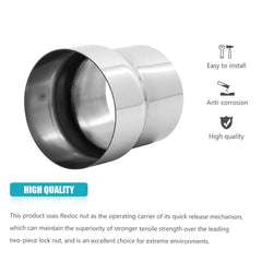 Diagram showing inside and outside diameters for universal fit.