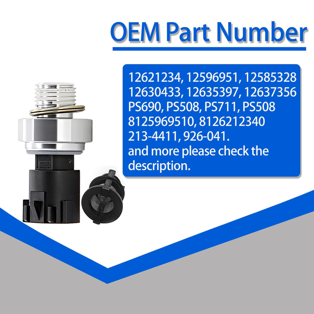A ABIGAIL oil pressure sensor with filter detail ensuring clean signals.