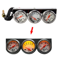 Abizarch oil pressure gauge dial 0-100psi helps monitoring lubrication.