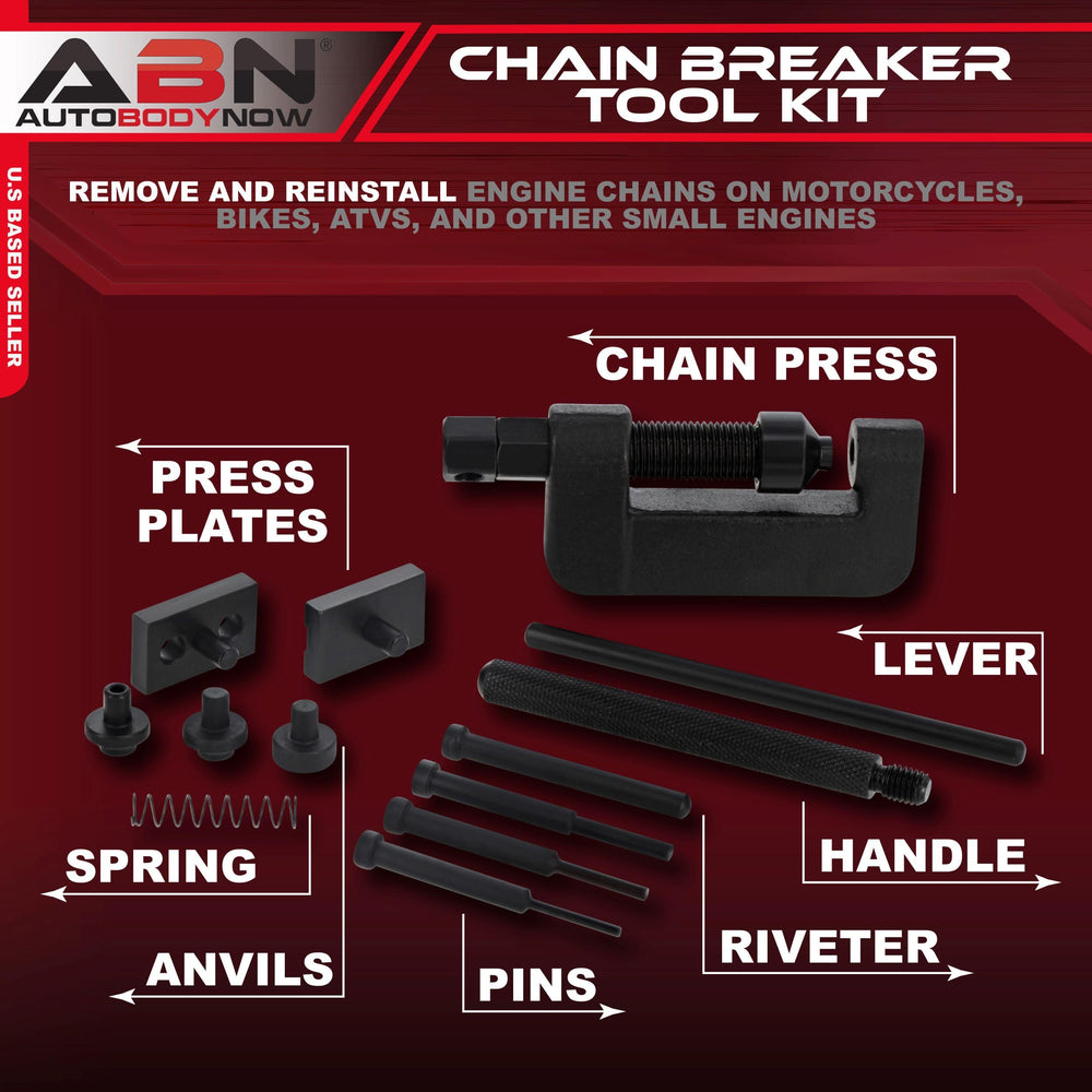 ABN chain breaker tool kit roller chain breaker enables quick removal of chains on bikes.