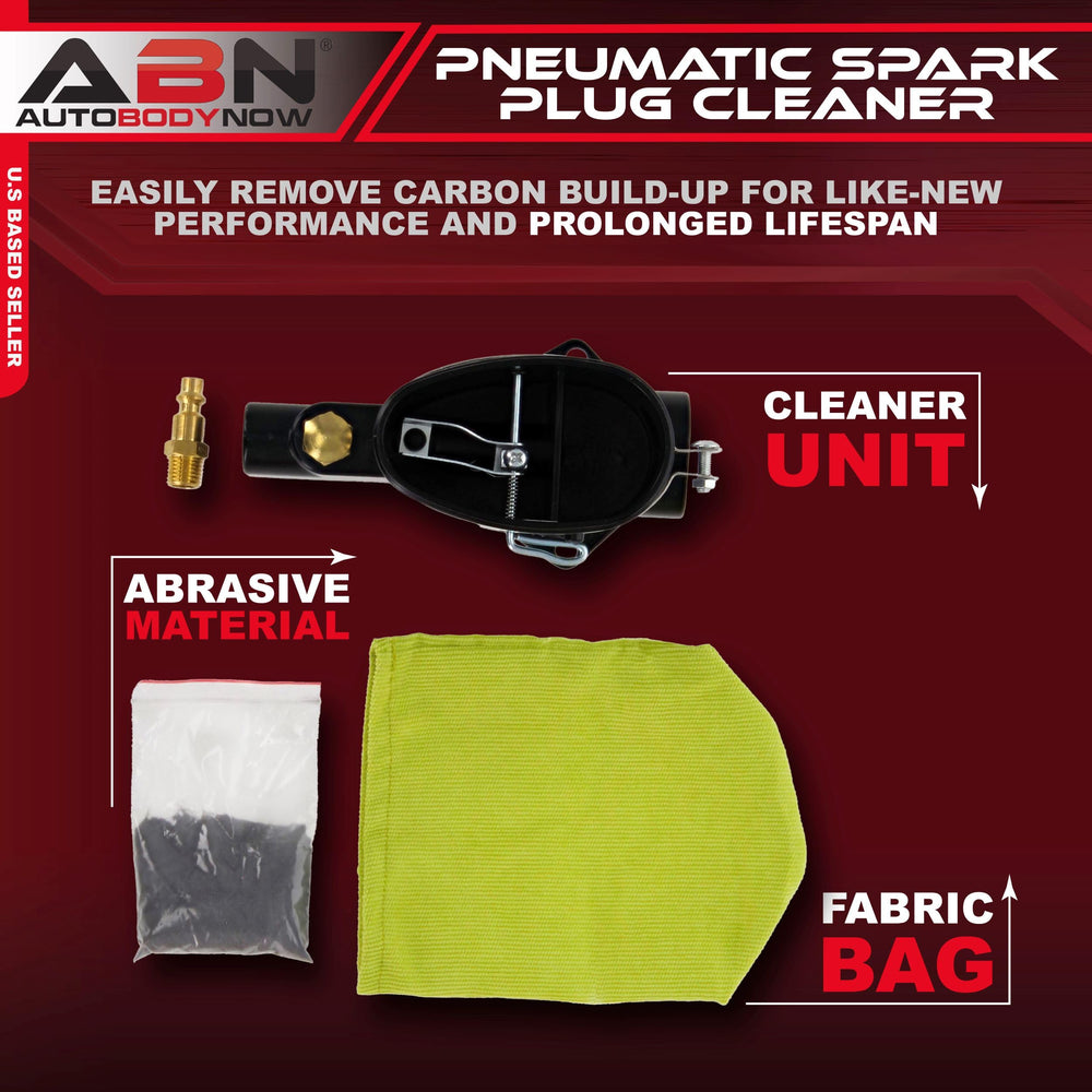 ABN spark plug cleaner media bag ready for abrasive sandblasting of plugs.