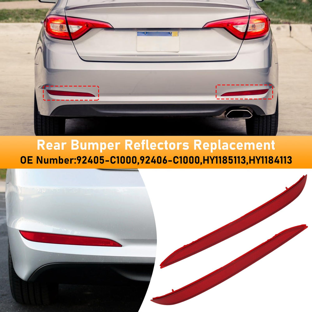 Abodvu Hyundai Sonata 7th-gen rear reflector installed on bumper improves visibility