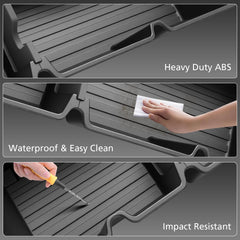 Abystar secure low-profile storage prevents seat hindrance and rattling.
