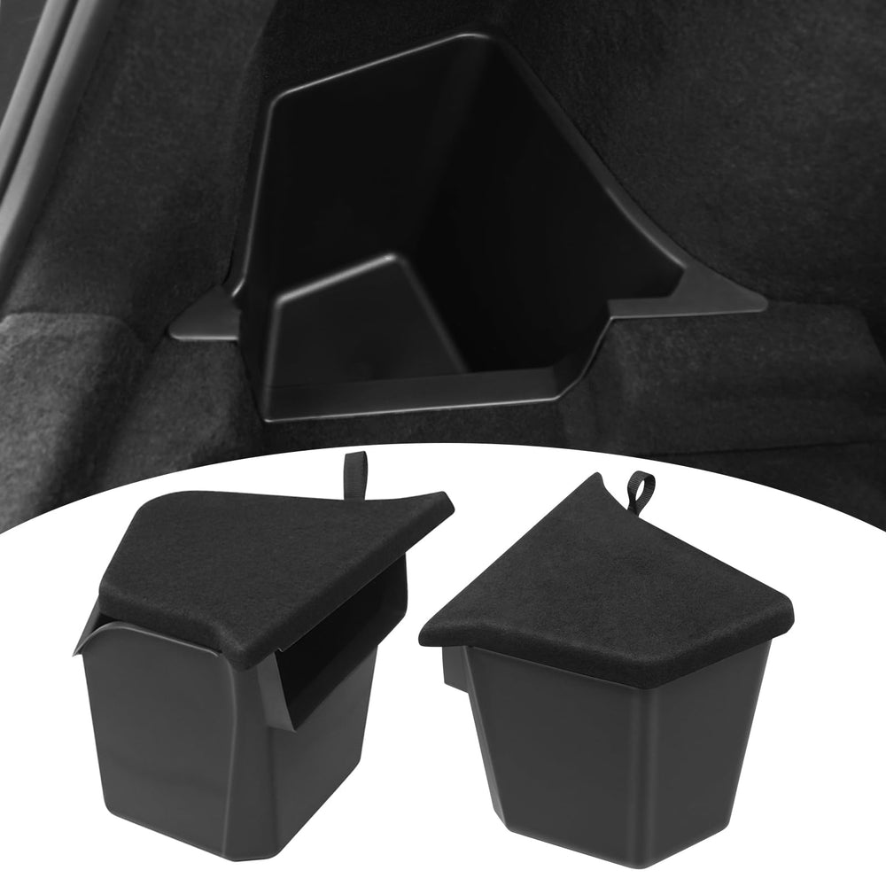 Abystar trunk storage bin side compartment left fits Model Y Juniper for extra organization.