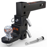 AC-DK adjustable trailer hitch fits 2-inch receiver for versatile towing options.