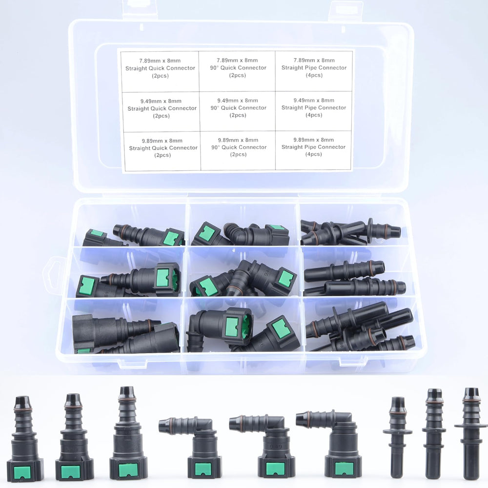 AC PERFORMANCE 24pcs fuel line 90-degree connectors for secure fit and quick install