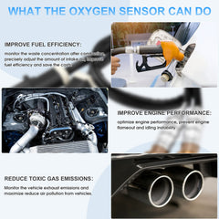 ACAUTO 15717 oxygen sensor material close-up shows platinum and stainless steel construction