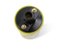 ACCEL ACC 8140 yellow coil side view shows durable chrome canister