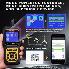 Acclope BT60 PRO in-use in the engine bay capturing real time data
