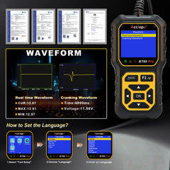 Acclope BT60 PRO lithium starter battery support enabling broader diagnostics