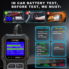 Acclope BT60 PRO reverse-connection safety protection in action