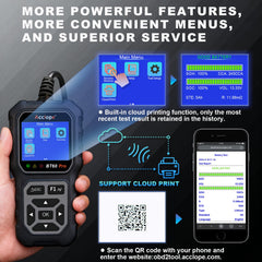 Acclope BT60 PRO real-time waveform cranking analysis