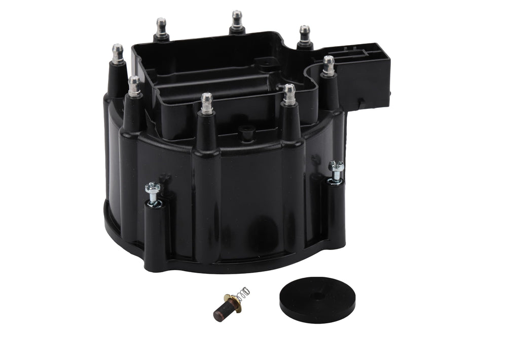 ACDelco D336X ignition distributor cap top view with precise fit for reliable ignition.