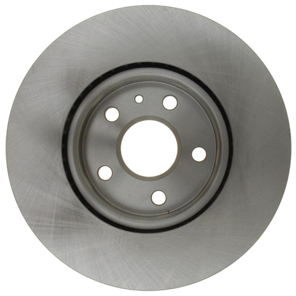 ACDelco front brake rotor non-coated surface reduces noise and wear during city driving.