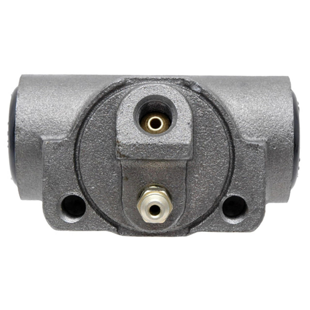 ACDelco Gold 18E1034 rear drum brake wheel cylinder side view, rugged cast iron and aluminum build.