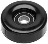 ACDelco Gold 38001 idler pulley front view with steel construction for durable belt routing