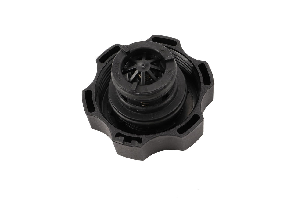 ACDelco RC124 cap for GM vehicles, side view, helps prevent coolant loss and overflow