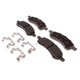 ACDelco Silver ceramic front brake pad set with clips for quiet braking and low dust