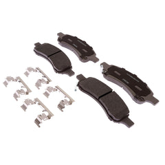 ACDelco Silver ceramic front brake pad set with clips for quiet braking and low dust