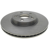 ACDelco Silver 18A2601A rotor close-up showing heat dissipation features for smoother braking