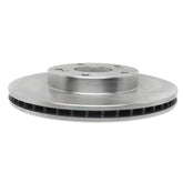 ACDelco Silver Front Brake Rotor front face shows optimized cooling for steady braking performance.
