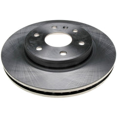 ACDelco Silver front rotor 18A2497A, angle view, enhanced heat dissipation for steady braking