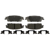 ACDelco Silver rear brake pad set 14D1707CHF1 — side view, ceramic low-dust braking