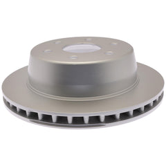 ACDelco Silver 18A1412AC rear brake rotor — rear brake rotor close-up highlights multi-alloy construction