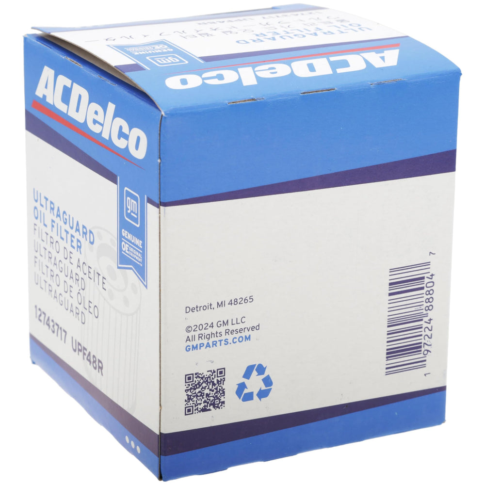 ACDelco UPF48R brand-label detail signals trusted GM OE heritage.