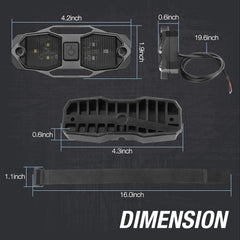 ACEC SHOP dome light switch close‑up for easy white or red mode.