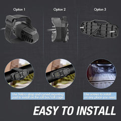 ACEC SHOP mounting pad, Velcro strap, and hardware kit included.