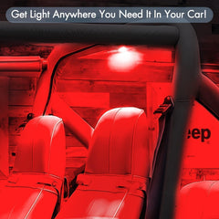 ACEC SHOP red warning light mode enhances visibility without glare.
