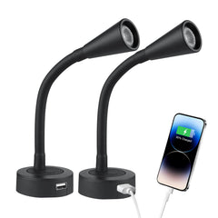 Acegoo 12V LED reading light in an RV corner providing focused illumination.