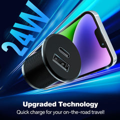 Acegoo 24W fast charging outlet delivering quick juice to tablets and phones.