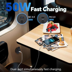 Acegoo 360-degree dust-cap protects ports during travel.