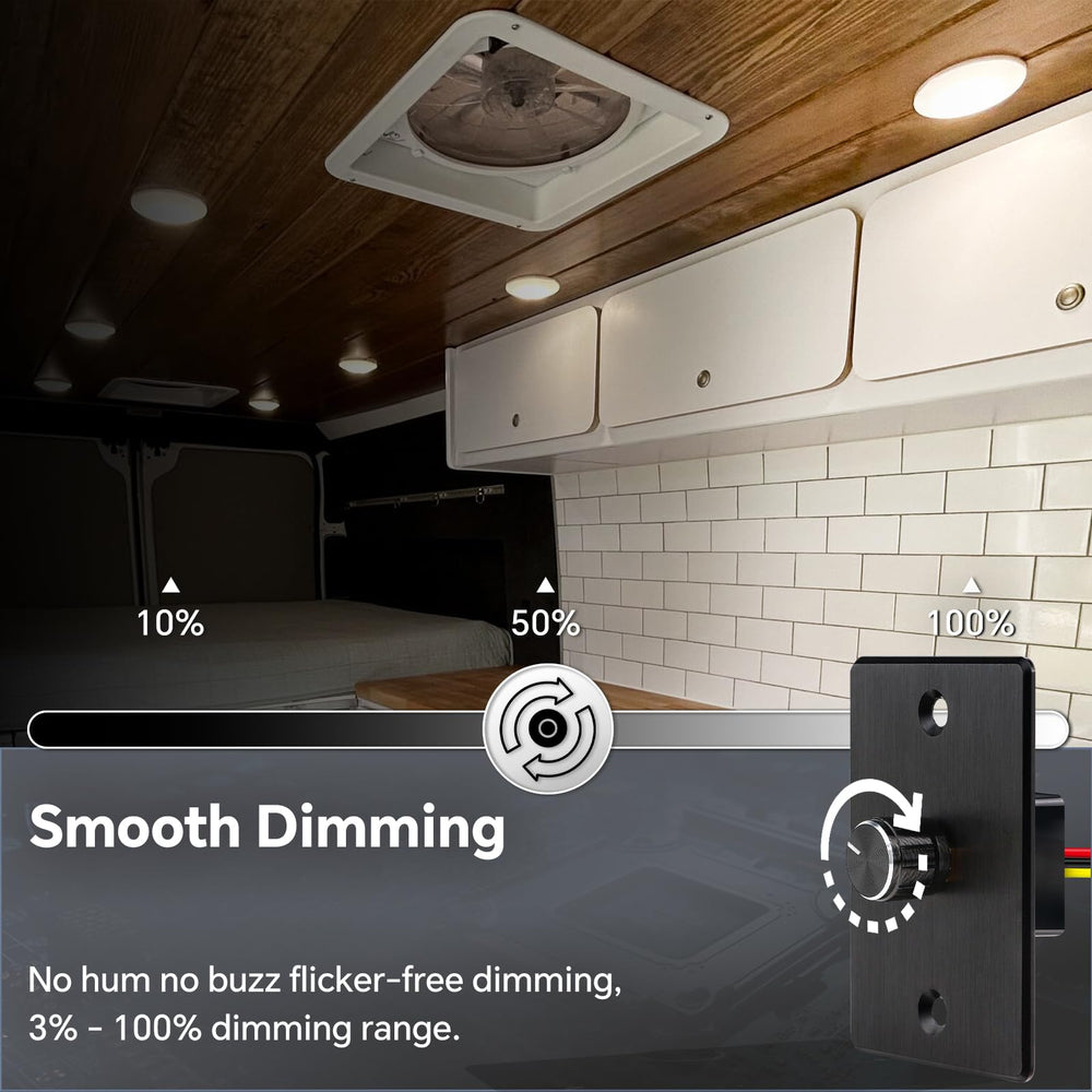 Acegoo aluminum faceplate adds a clean, durable mounting for the dimmer.