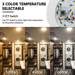 Acegoo RV 3CCT LED dome light switch-dimmer closeup highlighting dimming control.