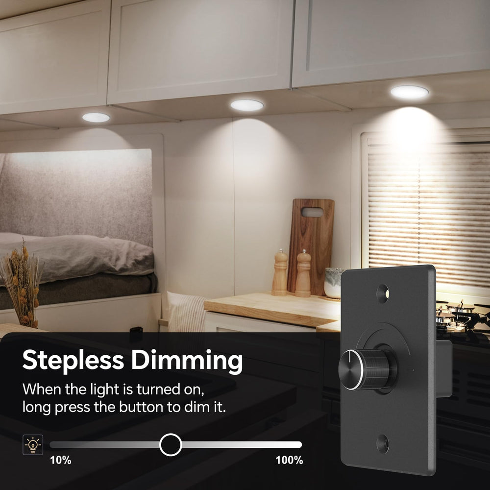 acegoo rv interior puck light provides even light for cabins and kitchens