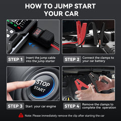 ACEZUK jump starter in use during roadside emergency