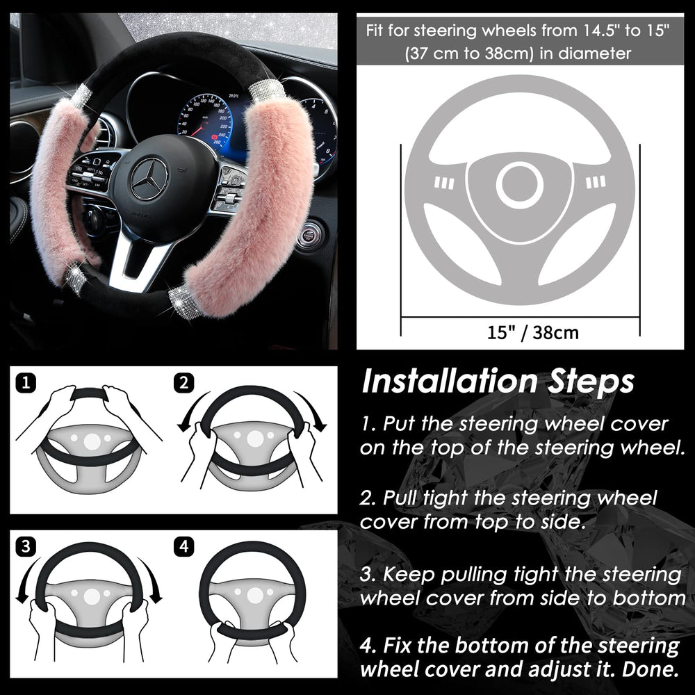 Achiou gift-ready steering cover enhances car aesthetics for loved ones