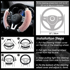 Achiou gift-ready steering cover enhances car aesthetics for loved ones