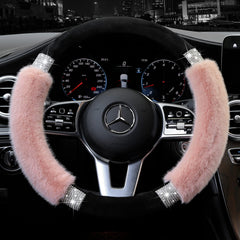 Achiou fluffy steering wheel texture highlights plush comfort and grip