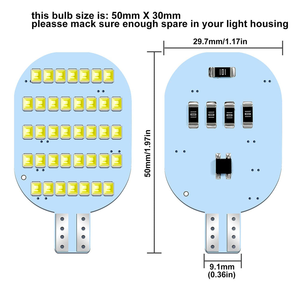 ACOHUIKE 12V RV dome light replacement bulbs provide even illumination.