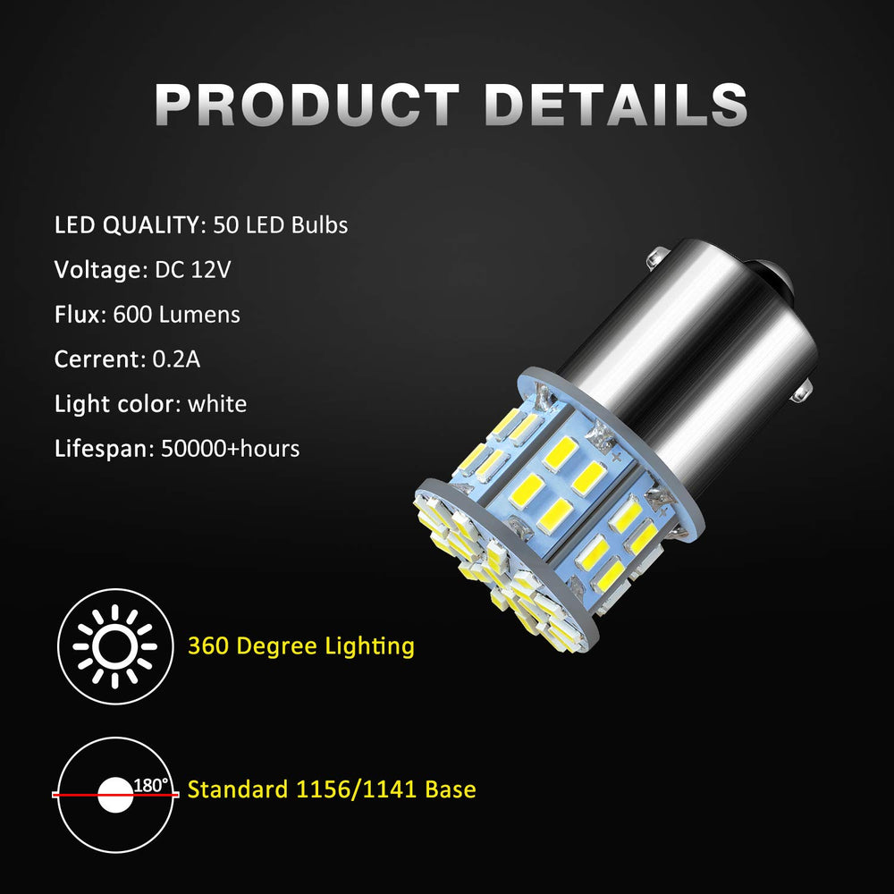 ACOHUIKE BA15S base-compatible bulb for various 12V fixtures.