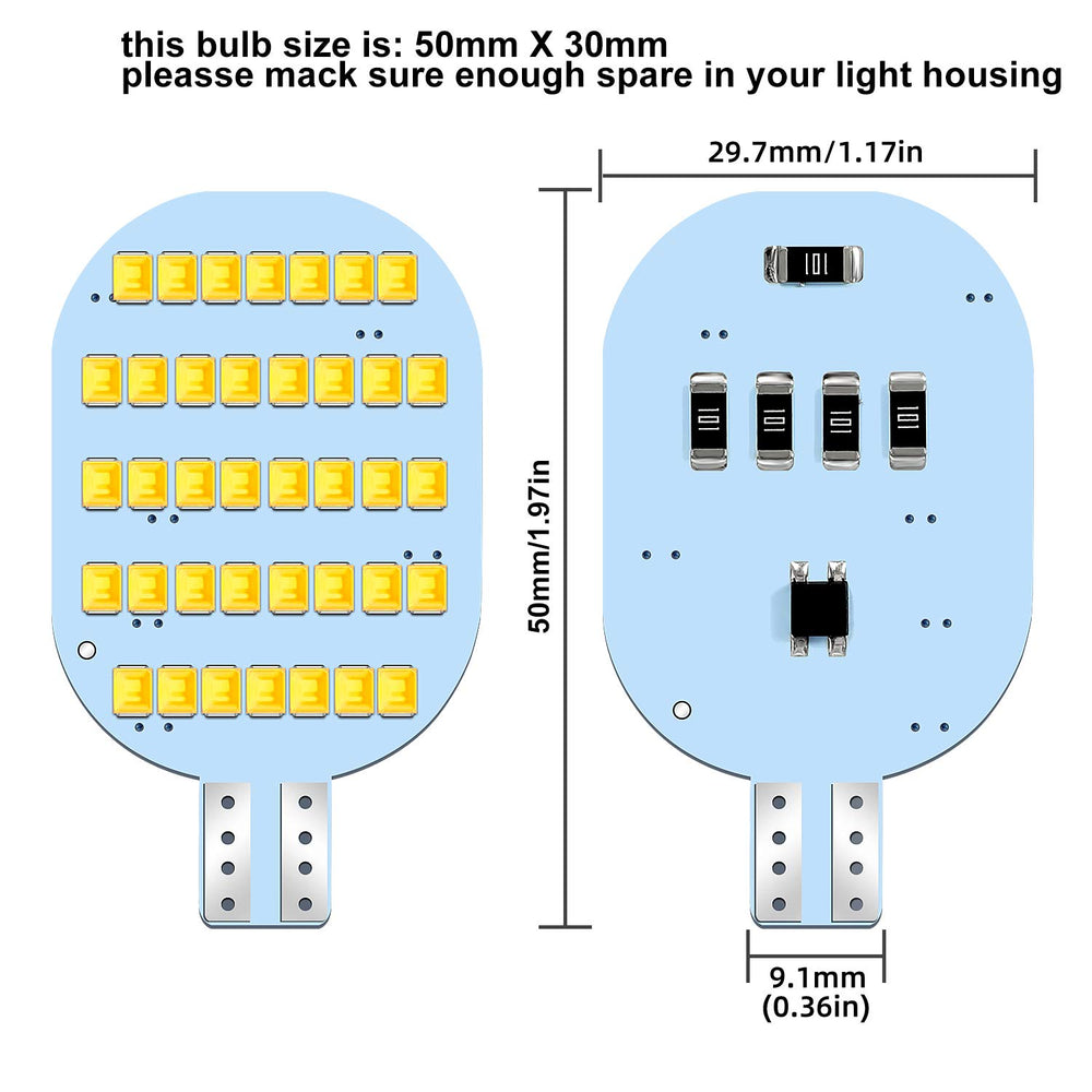 ACOHUIKE T10 LED bulbs installed in a dome light for RVs